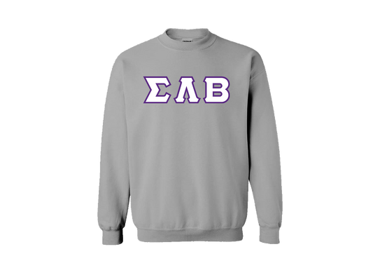 Sigma Lambda Beta Grey Greek Letter Crewneck