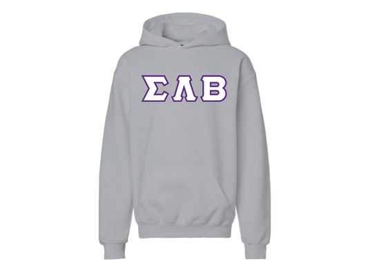 Sigma Lambda Beta Grey Greek Letter Hoodie
