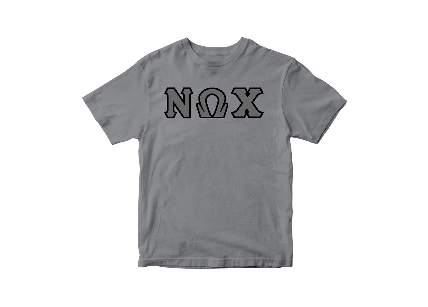 Nu Omega Chi Gray Letter Tee