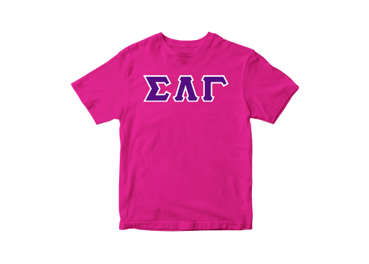 Sigma Lambda Gamma Pink Letter Tee