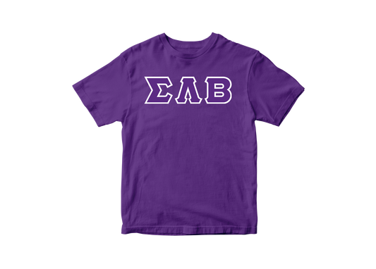Sigma Lambda Beta Purple Greek Letter Tee