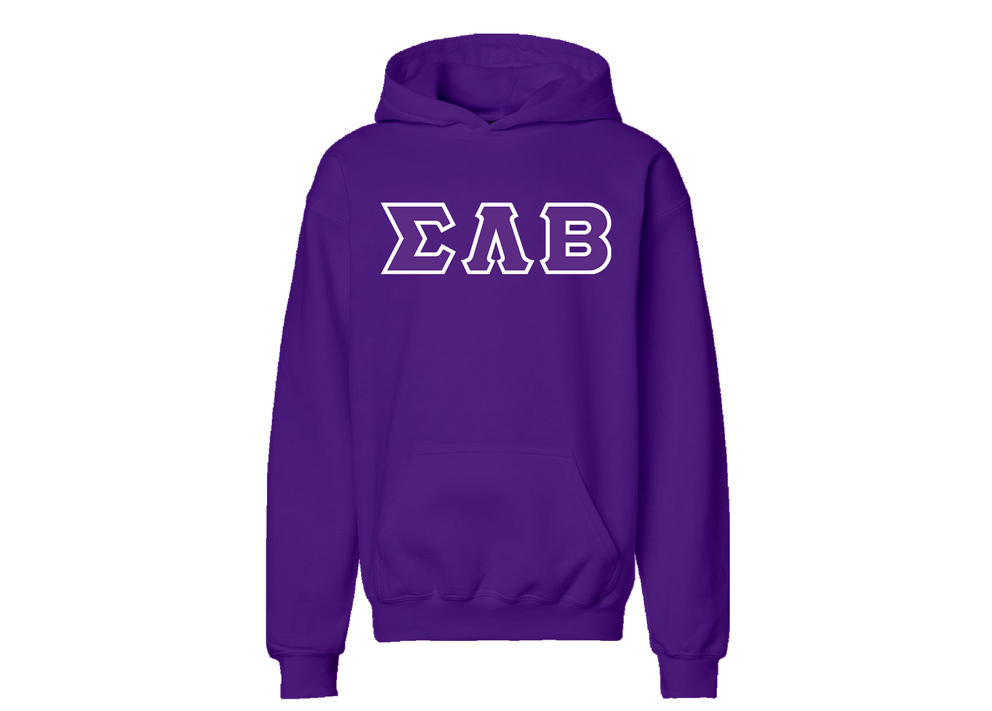 Sigma Lambda Beta Purple Greek Letter Hoodie