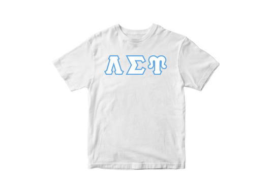 Lambda Sigma Upsilon White Greek Letter Tee
