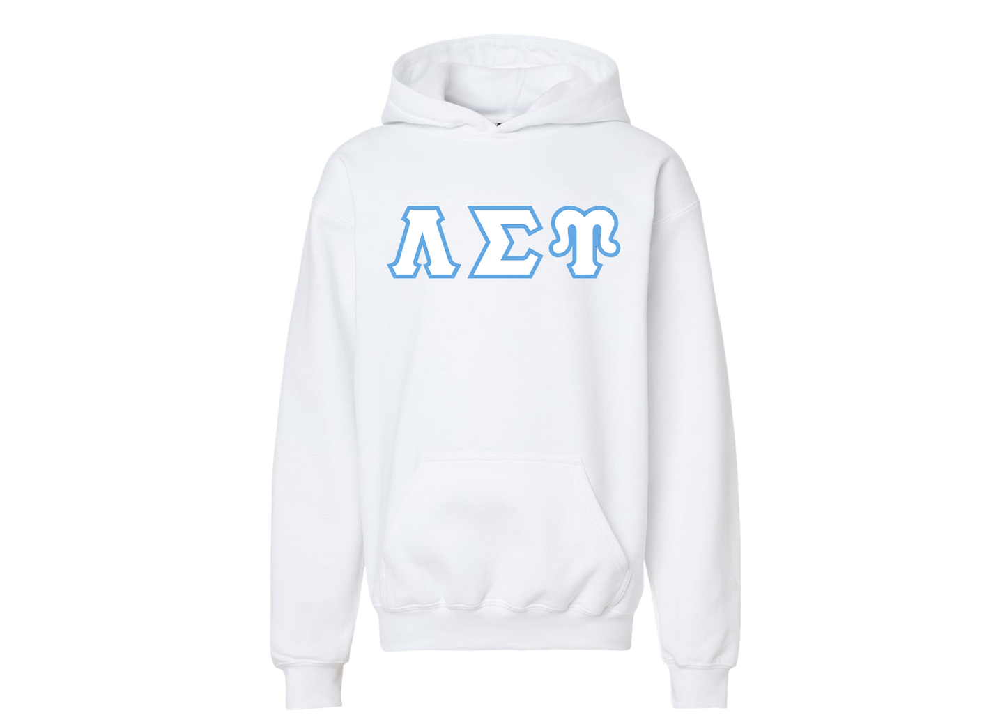 Lambda Sigma Upsilon White Greek Letter Hoodie