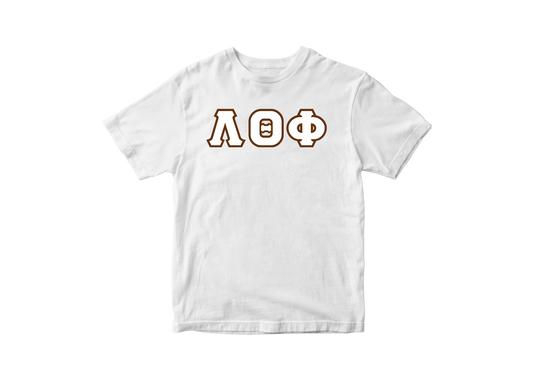 Lambda Theta Phi White Greek Letter Tee