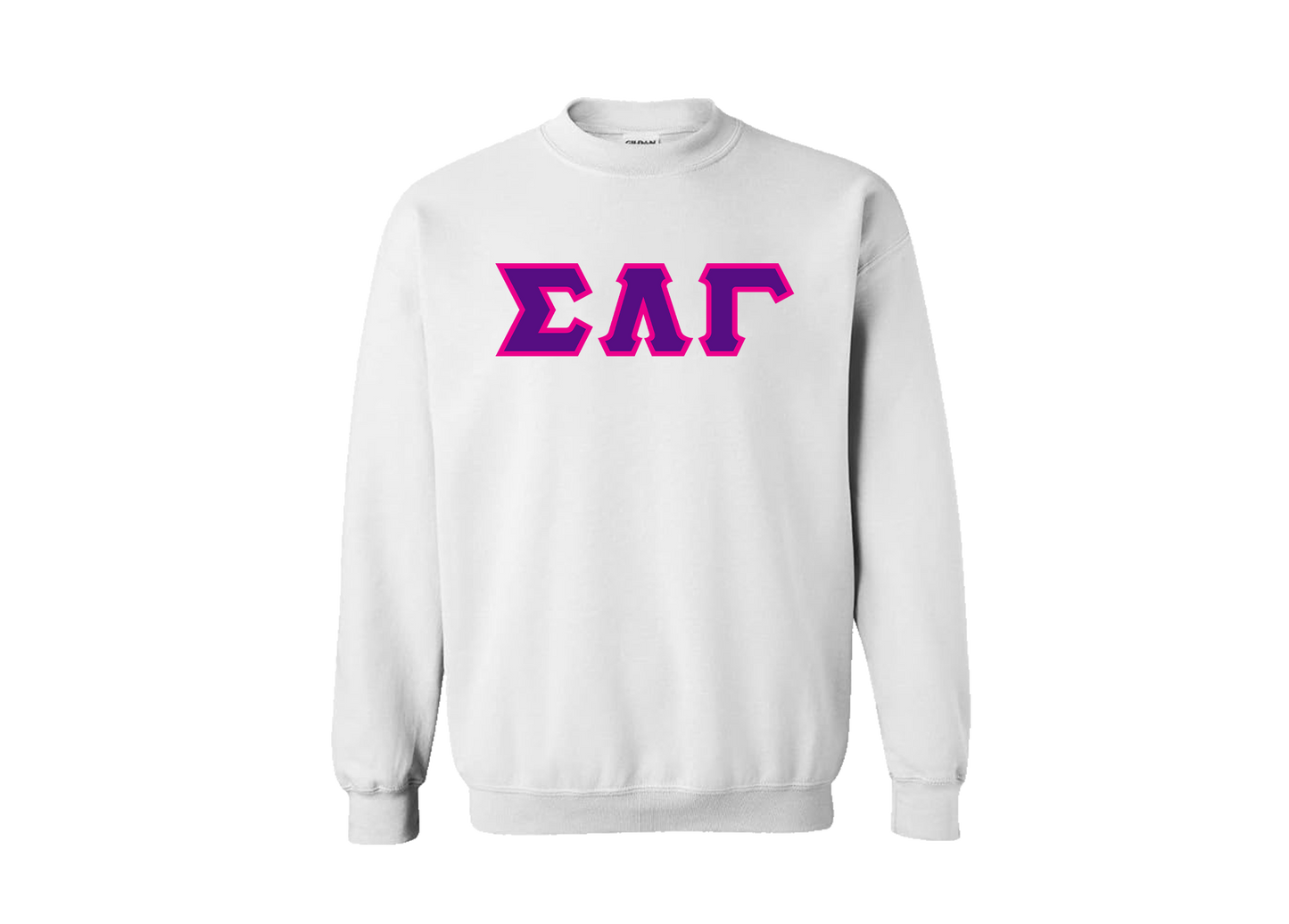 Sigma Lambda Gamma White Crewneck
