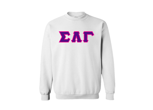 Sigma Lambda Gamma White Crewneck