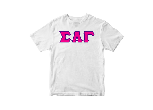 Sigma Lambda Gamma White Letter Tee