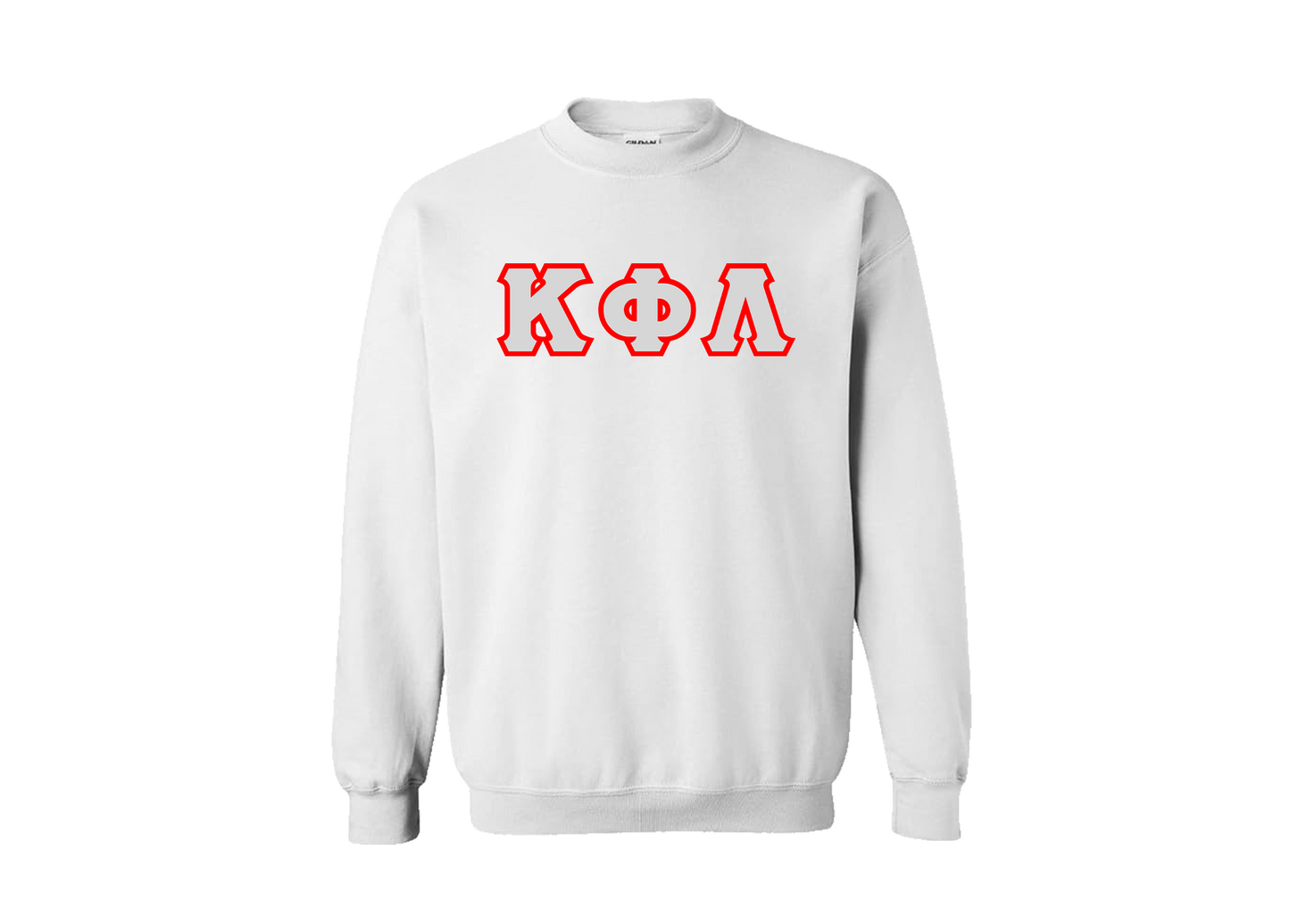 Kappa Phi Lambda White Letter Crewneck