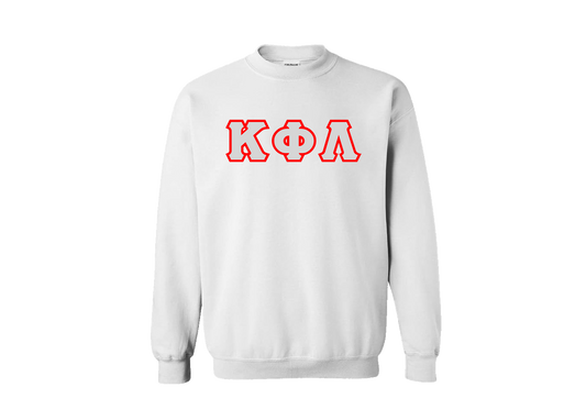 Kappa Phi Lambda White Letter Crewneck