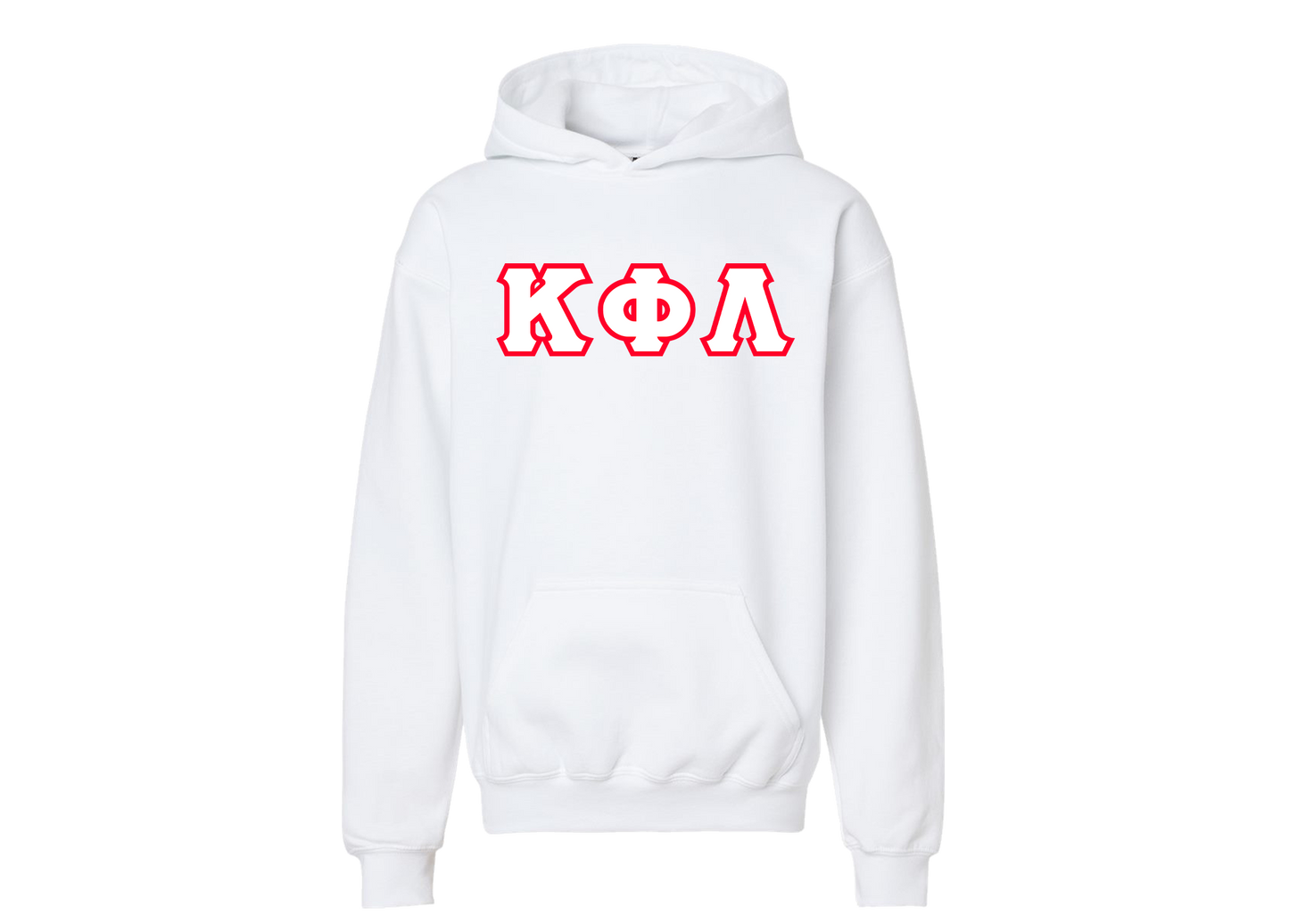 Kappa Phi Lambda White Letter Hoodie