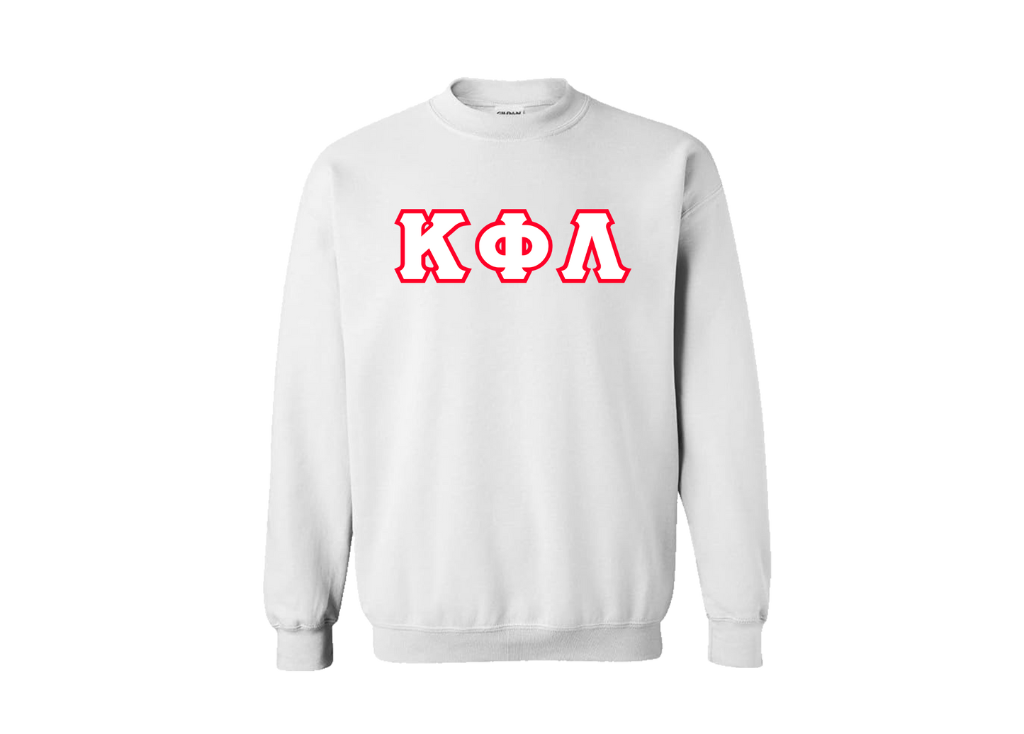 Kappa Phi Lambda White Letter Crewneck